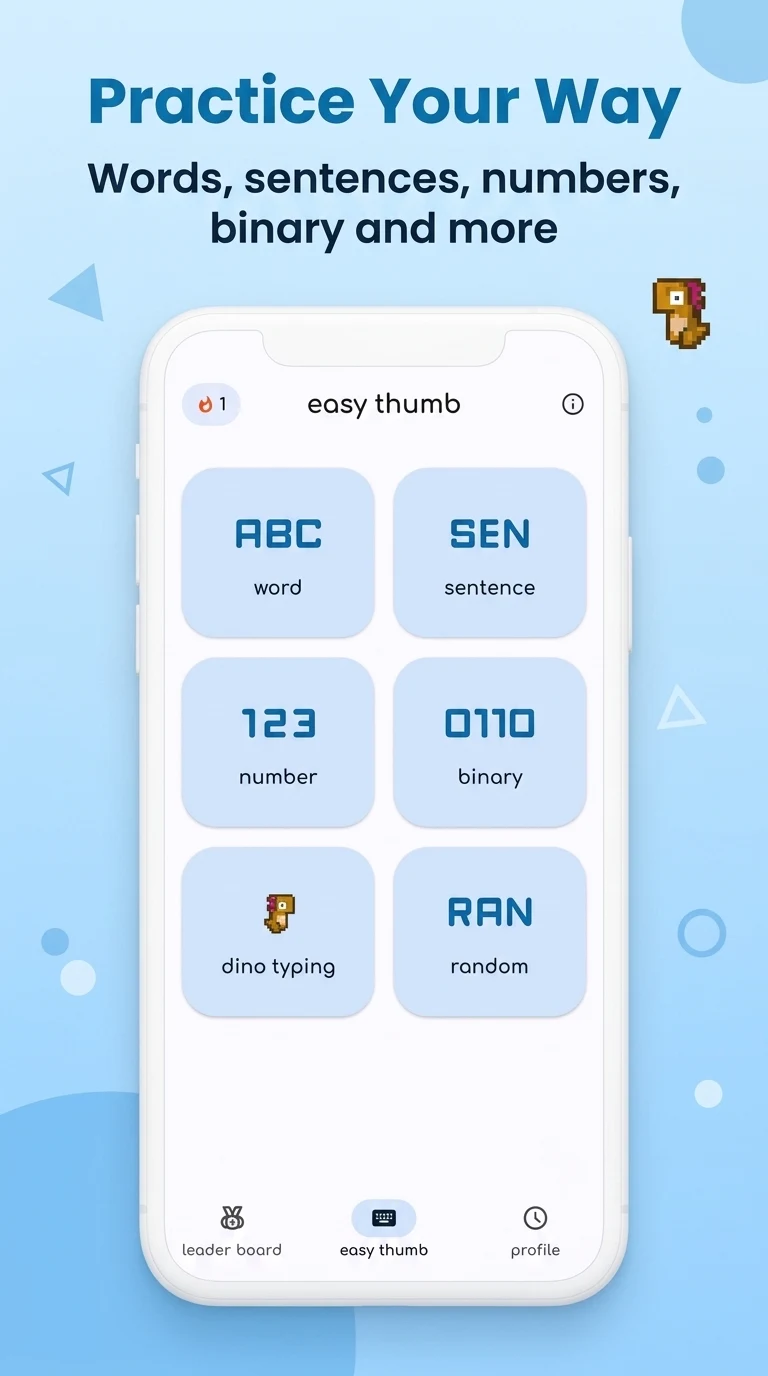 Typing Speed Test - Easy Thumb screenshot